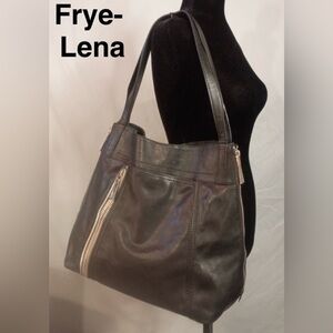 Frye Lena Black Leather Women's tote Bag - with tags/protection bag